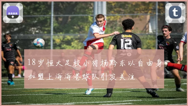 18岁恒大足校小将杨黔东以自由身加盟上海海港球队引发关注